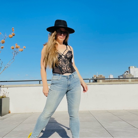 Adore Me Soft Corset Bodysuit Teddy Garters Kink Straps - Picture 8 of 16